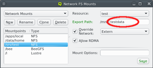 Mounting a sub-directory of a resource