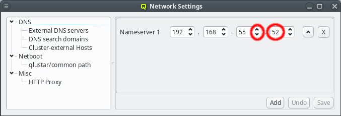 Editing a DNS server entry