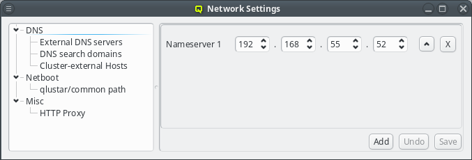 Global Network Settings Dialog
