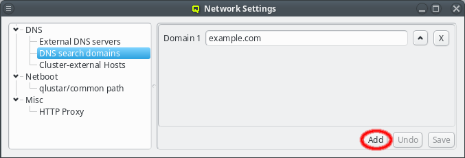 Adding a search domain