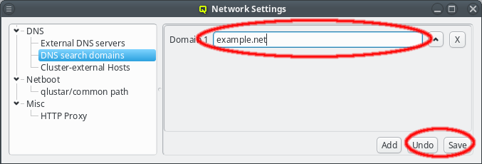 Editing a search domain