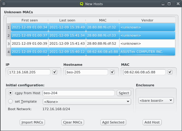 Copy settings to new hosts