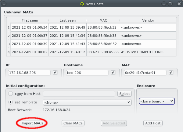Import MACs from file