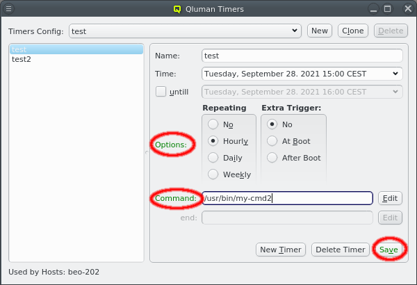 Editing a Qluman Timer