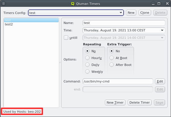 Used Qluman Timers Config
