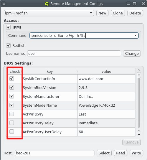 Marking model-specific settings