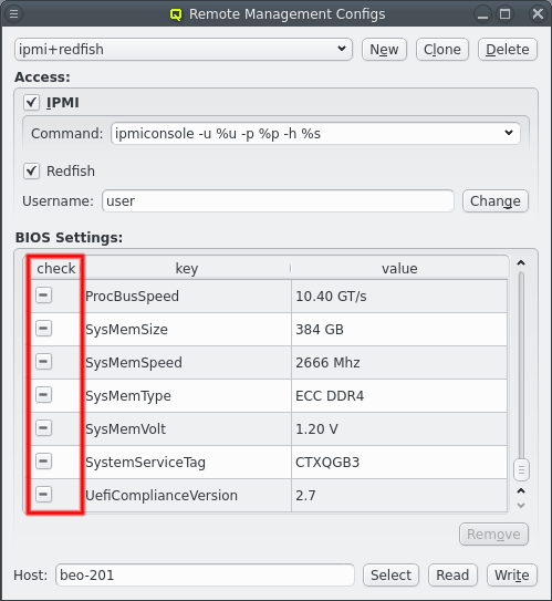 Read-only BIOS Settings