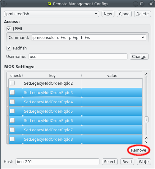 Removing unwanted BIOS Settings