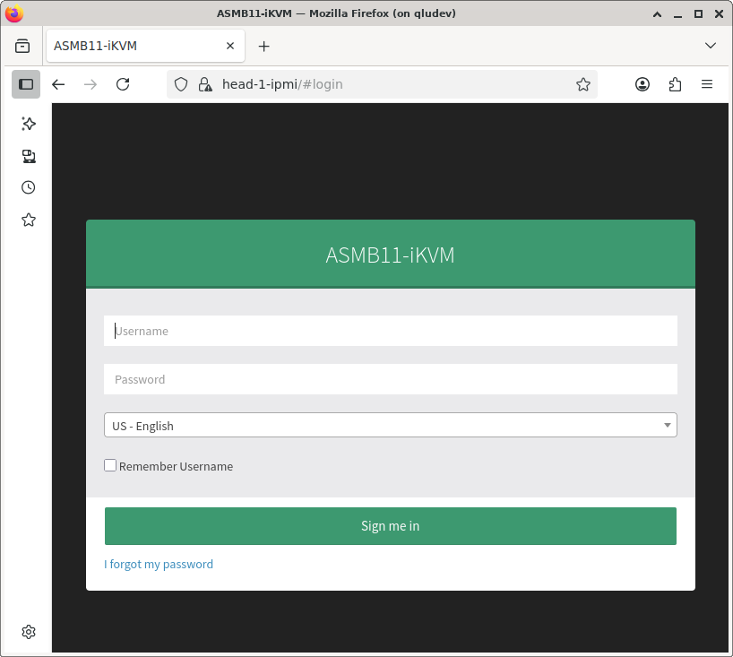 IPMI access via browser