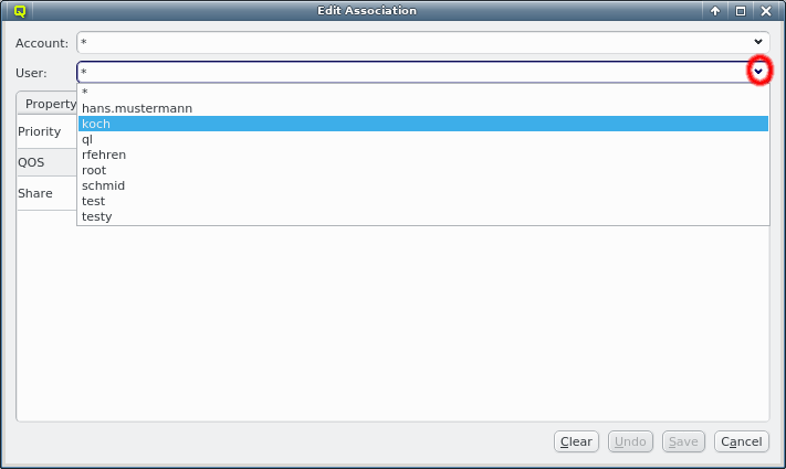 Editing User Associations