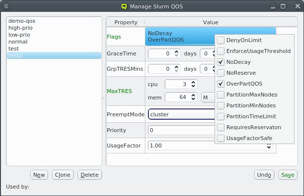 Multiple-Choice QoS properties