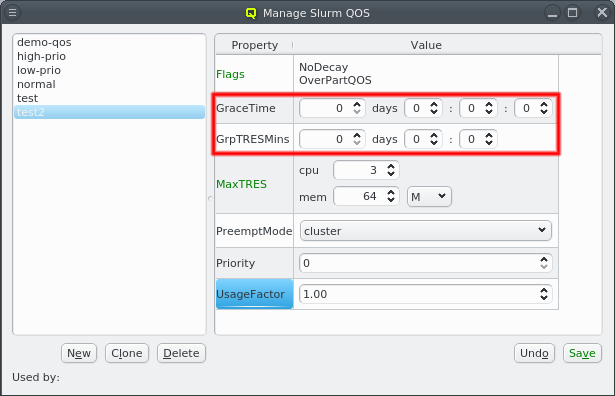 Time QoS properties