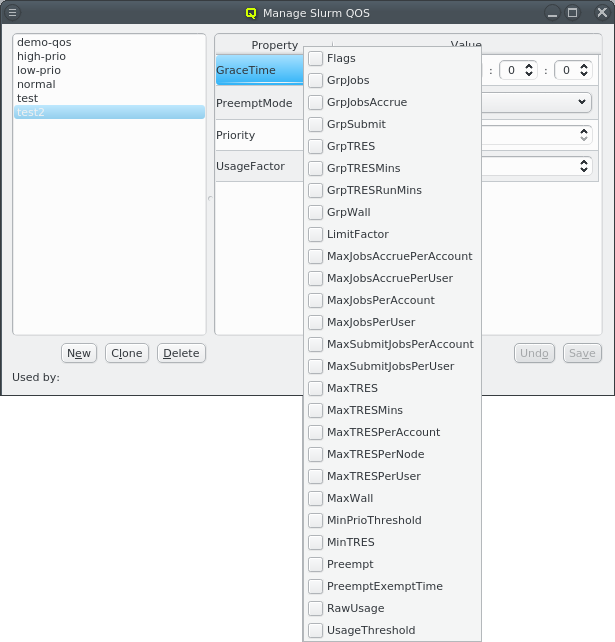 Add/Remove QoS properties