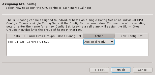 Choosing direct assignment of the Gres Groups