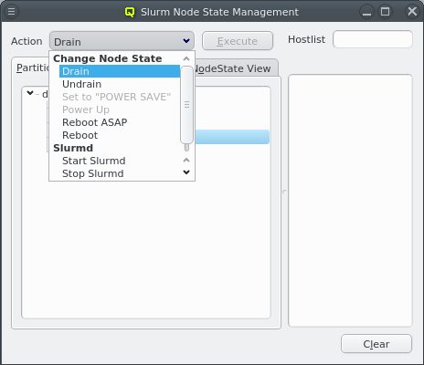Selecting an action.