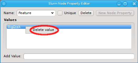Deleting a property value