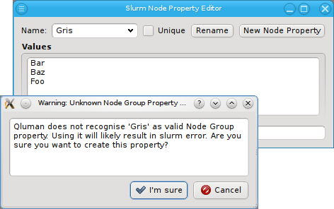 An invalid property is rejected