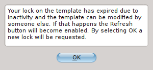 Lock expiration pop-up