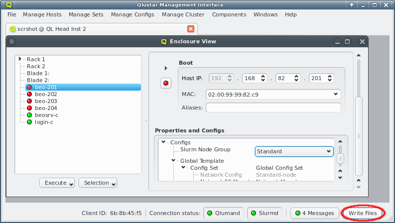 The Write Files button.